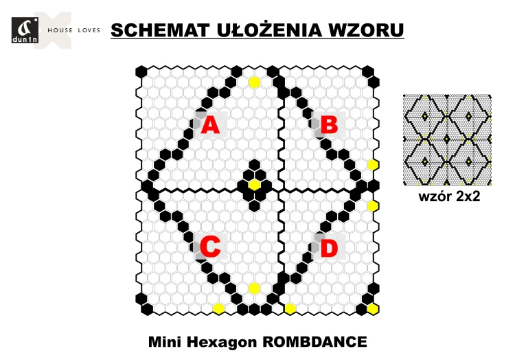Mini Hexagon Rombdance Cotton matt,mozaika,płytka,ceramiczna,łazienka,kuchnia,przedpokój,podłogi,ściany,50,2x52,3cm