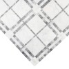 Zbliżenie mozaiki marmurowej Carrara Tartan