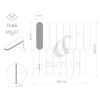 Wymiar plastra mozaiki gresowej Pills Arabescato Black matt.
