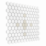 Zbliżenie mozaiki gresowej Mini Hexagon Cleo matt.