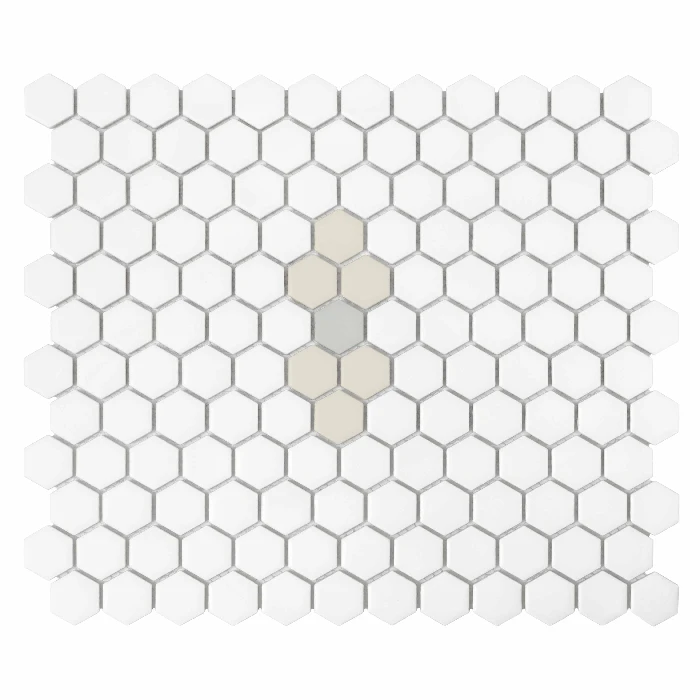 Mozaika gresowa Mini Hexagon Beetle matt 26x30 cm.