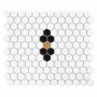 Mozaika gresowa Mini Hexagon Beetle Black matt 26x30 cm.