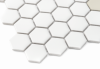 Zbliżenie mozaiki gresowej Mini Hexagon Floret matt.