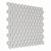 Zbliżenie mozaiki gresowej Mini Hexagon Ash matt.