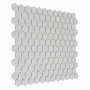 Zbliżenie mozaiki gresowej Mini Hexagon Ash matt.