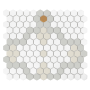 Mozaika gresowa  Mini Hexagon Compass matt 26x30 cm