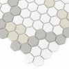 Zbliżenie mozaiki gresowej  Mini Hexagon Compass matt.