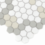 Zbliżenie mozaiki gresowej  Mini Hexagon Compass matt.