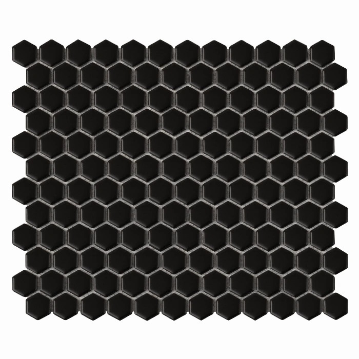 Dunin mozaika gresowa Mini Hexagon Black matt 26x30 cm.