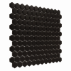 Zbliżenie mozaiki gresowej Mini Hexagon Black matt.