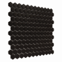 Zbliżenie mozaiki gresowej Mini Hexagon Black matt.