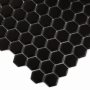 Zbliżenie mozaiki gresowej Mini Hexagon Black matt.