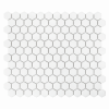Mozaika gresowa Mini Hexagon White Matt 26x30 cm.