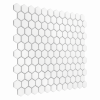 Zbliżenie mozaiki gresowej Mini Hexagon White matt.