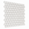 Zbliżenie mozaiki gresowej Mini Hexagon Cotton matt.
