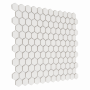 Zbliżenie mozaiki gresowej Mini Hexagon Cotton matt.
