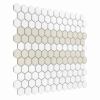 Zbliżenie mozaiki gresowej Mini Hexagon Stripe 2.C matt