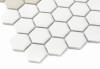 Zbliżenie mozaiki gresowej Mini Hexagon Stripe 2.C matt