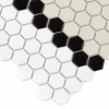 Zbliżenie mozaiki gresowej Mini Hexagon Stripe 3.1.B matt