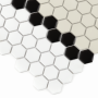 Zbliżenie mozaiki gresowej Mini Hexagon Stripe 3.1.B matt