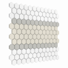 Zbliżenie mozaiki gresowej Mini Hexagon Stripe 3.A matt.