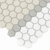 Zbliżenie mozaiki gresowej Mini Hexagon Stripe 3.A matt.