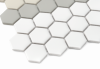 Zbliżenie mozaiki gresowej Mini Hexagon Stripe 3.A matt.