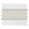 Mozaika gresowa Mini Hexagon Stripe 3.A matt 26x30 cm.