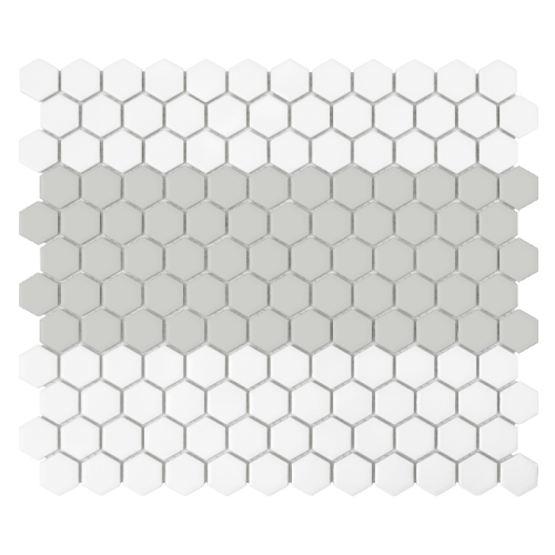 Mozaika gresowa Mini Hexagon Stripe 1.A matt 26x30 cm.