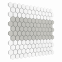 Zbliżenie mozaiki gresowej Mini Hexagon Stripe 1.A matt.