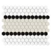 Mozaika gresowa Mini Hexagon Stripe 3.B matt 26x30 cm.