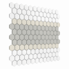 Zbliżenie mozaiki gresowej Mini Hexagon Stripe 3.C matt.
