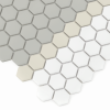 Zbliżenie mozaiki gresowej Mini Hexagon Stripe 3.C matt.