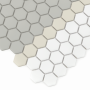 Zbliżenie mozaiki gresowej Mini Hexagon Stripe 3.C matt.