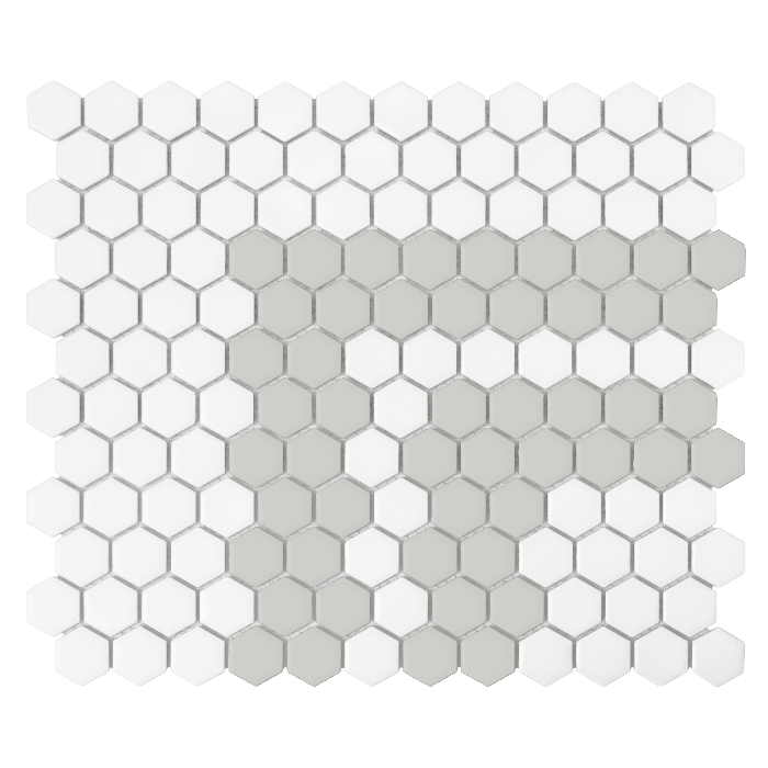 Mozaika gresowa Mini Hexagon Stripe 2.3.A matt 26x30 cm.