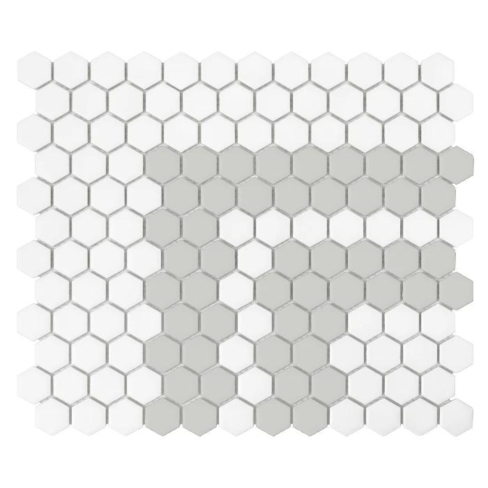 Mozaika gresowa Mini Hexagon Stripe 2.3.A matt 26x30 cm.