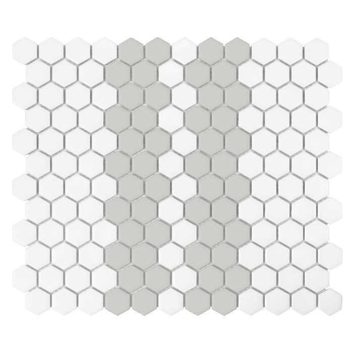 Mozaika gresowa Mini Hexagon Stripe 2.1.A matt 26x30 cm.