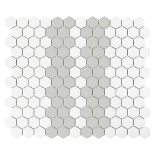 Mozaika gresowa Mini Hexagon Stripe 2.1.A matt 26x30 cm.