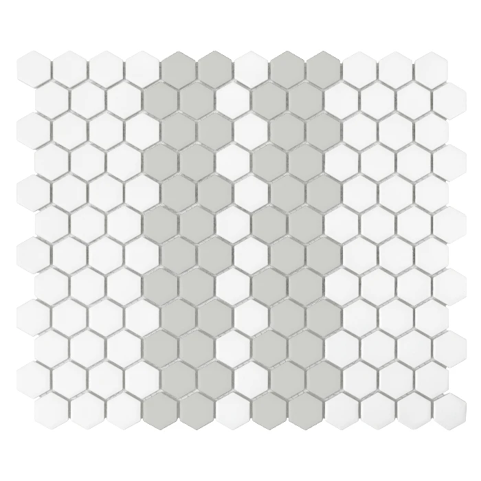 Mozaika gresowa Mini Hexagon Stripe 2.1.A matt 26x30 cm.