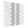 Zbliżenie mozaiki gresowej Mini Hexagon Stripe 2.1.A matt