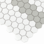 Zbliżenie mozaiki gresowej Mini Hexagon Stripe 2.1.A matt
