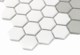 Zbliżenie mozaiki gresowej Mini Hexagon Stripe 2.1.A matt
