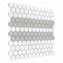 Zbliżenie mozaiki gresowej Mini Hexagon Stripe 2.A matt