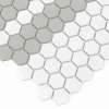 Zbliżenie mozaiki gresowej Mini Hexagon Stripe 2.A matt