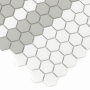 Zbliżenie mozaiki gresowej Mini Hexagon Stripe 2.A matt