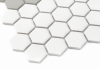 Zbliżenie mozaiki gresowej Mini Hexagon Stripe 2.A matt