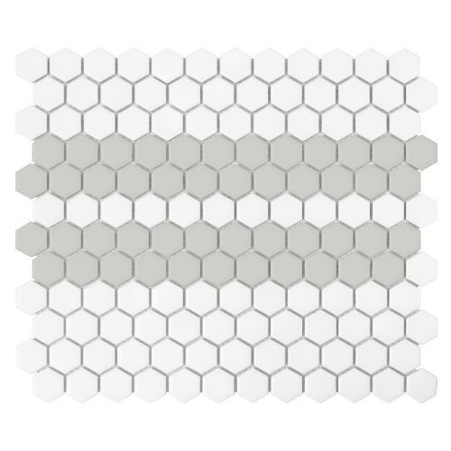 Mozaika gresowa Mini Hexagon Stripe 2.A matt 26x30 cm.