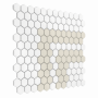 Zbliżenie mozaiki gresowej Mini Hexagon Stripe 2.3.C matt.