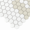 Zbliżenie mozaiki gresowej Mini Hexagon Stripe 2.3.C matt.