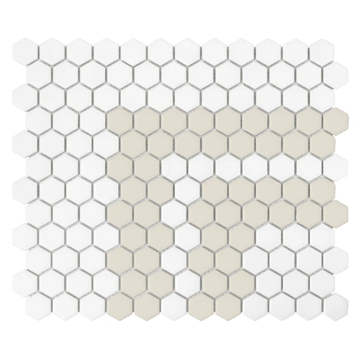 Mozaika gresowa Mini Hexagon Stripe 2.3.C matt 26x30 cm.